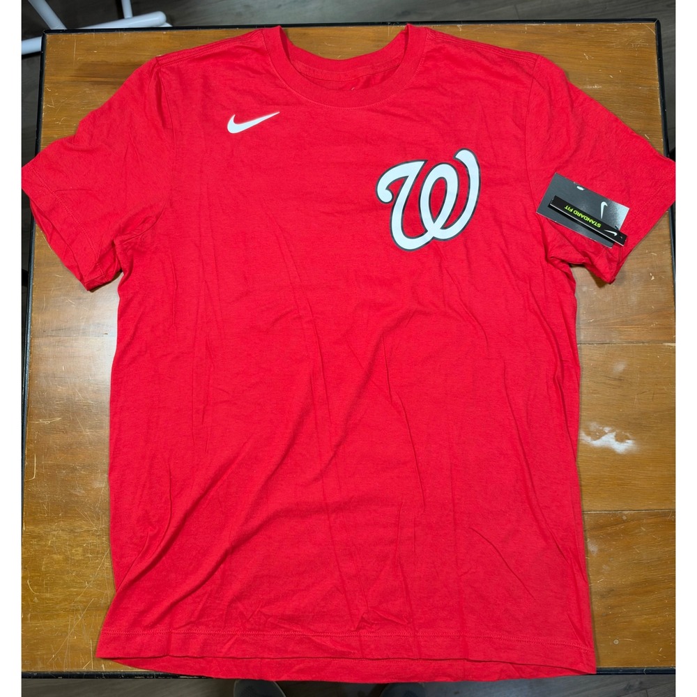 NWT Nike Washington Nationals Patrick Corbin Men Size M Red MLB Player Tee Shirt